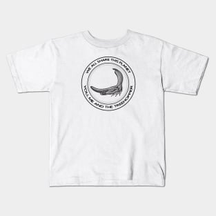 Treehopper - We All Share This Planet - insect on white Kids T-Shirt